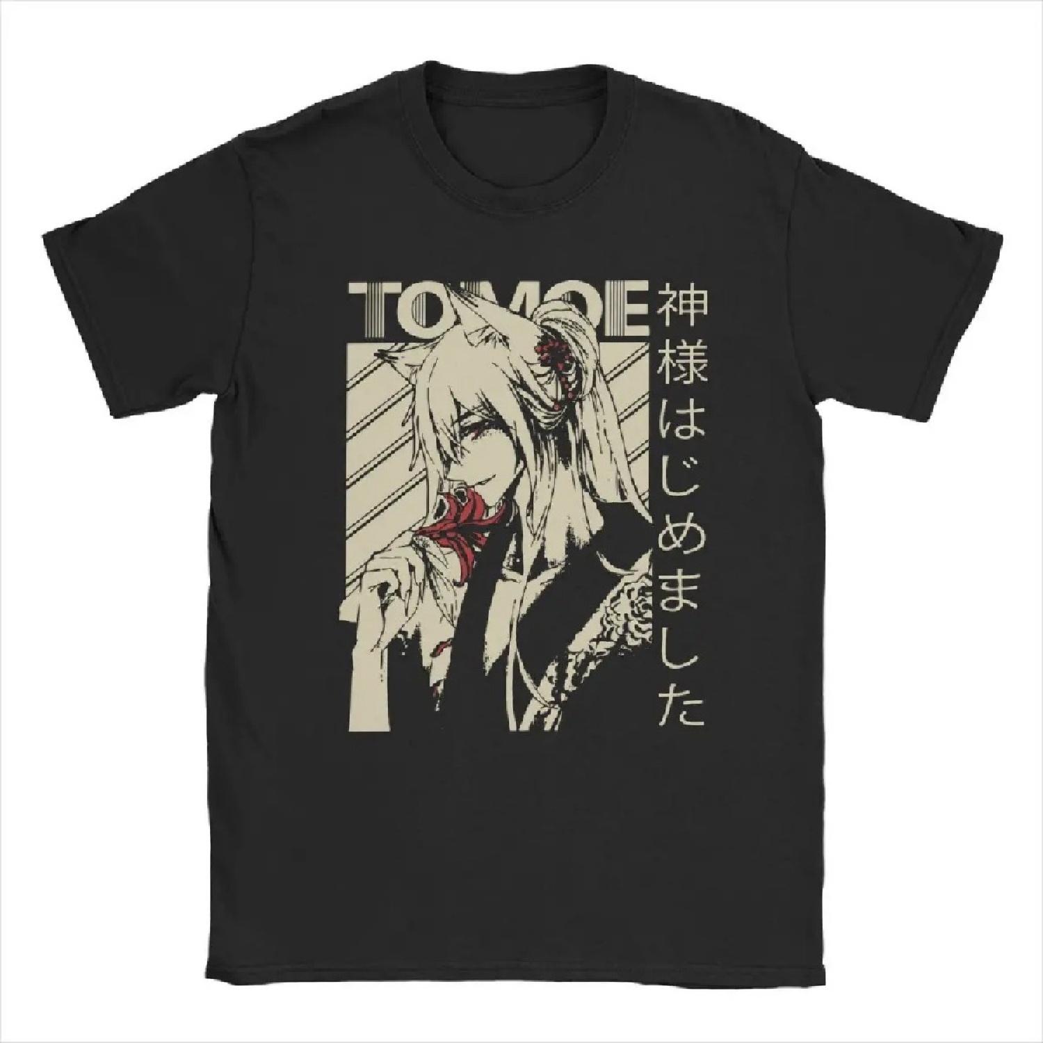 

Kamisama Kiss Tomoe T Shirt Men s 100% Cotton Cool T-Shirts Round Neck Anime Tees Short Sleeve Tops Summer XXXXXL чорний