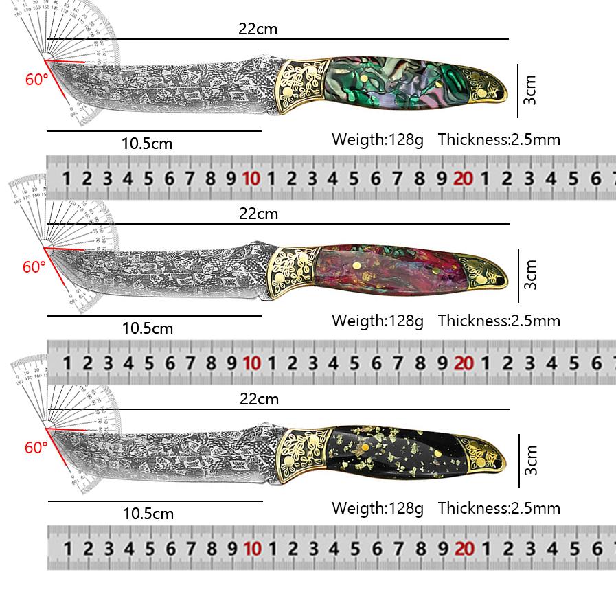 Kitchen Boning Knife Chef Utility Meat Cleaver Barbecue Steak Knife Fishing Cutter with Sheath Cooking Tools