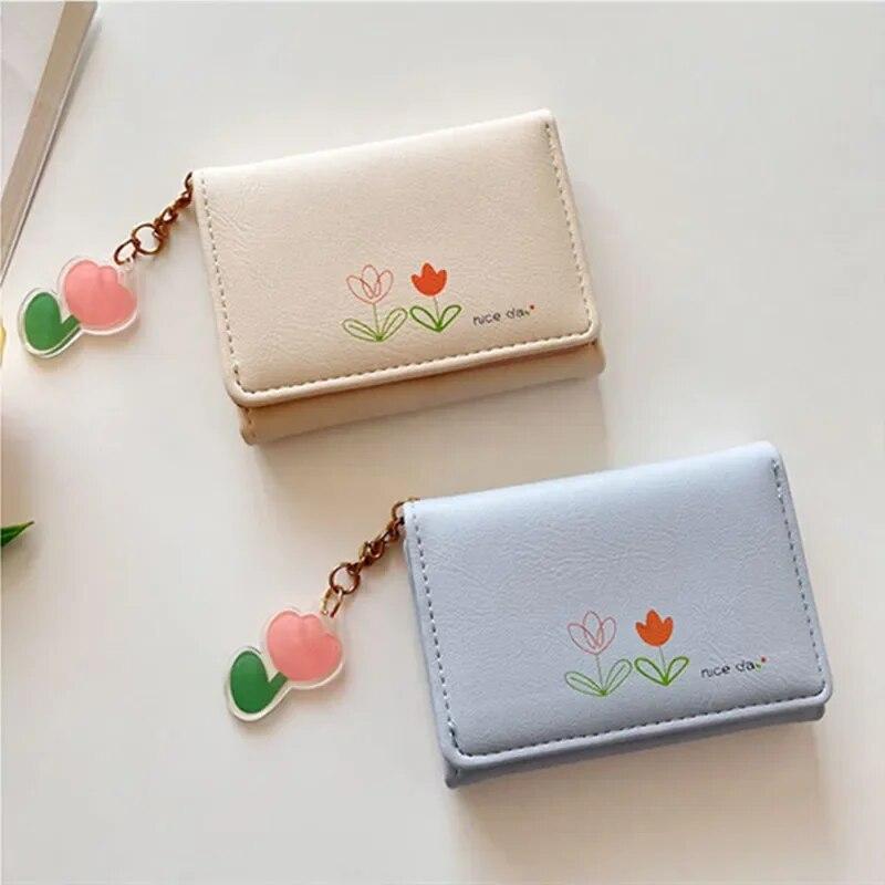 Portofele de designer de marcă, model floral, portofele mici pentru femei, din piele moale PU, mini geantă pentru monede, suport pentru carduri, geantă de modă pentru femei