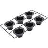 6 Cup Popover Pan for Baking   Non Stick Sturdy Carbon Steel Bakeware Easy to Clean for Pudding Muffins Popovers