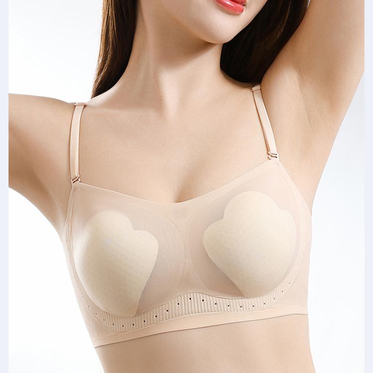 Thin Seamless Lingerie Women's Gathering Bra Anti-sagging Breast Retraction Comfortable and Breathable Bra Push Up Bra