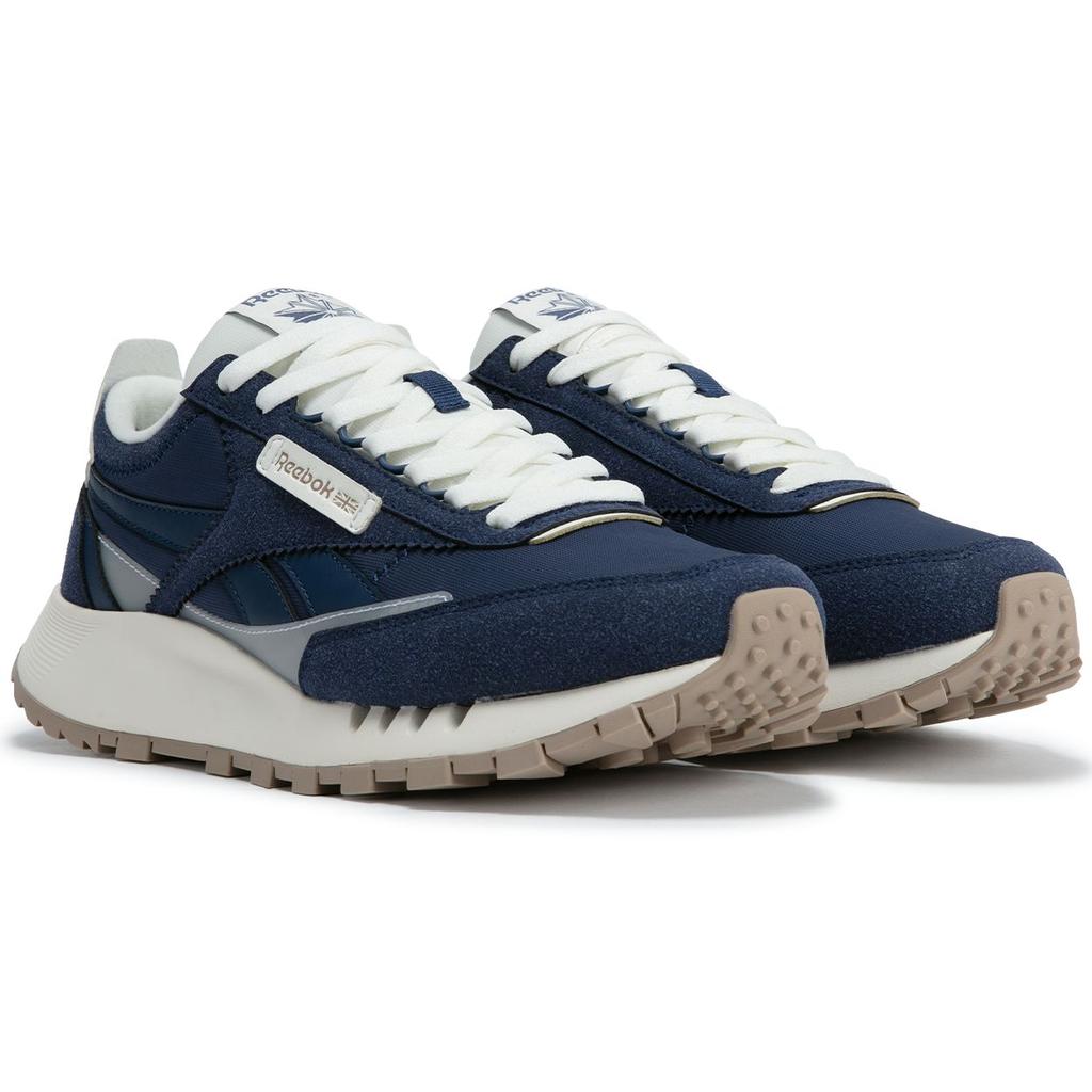 Reebok Cl Legacy W+ Fashion Sports Comfortable Thick Sole Casual Shoes Low Top Running Shoes Unisex sneaker Navy-Blue 24FRC903U1GB4