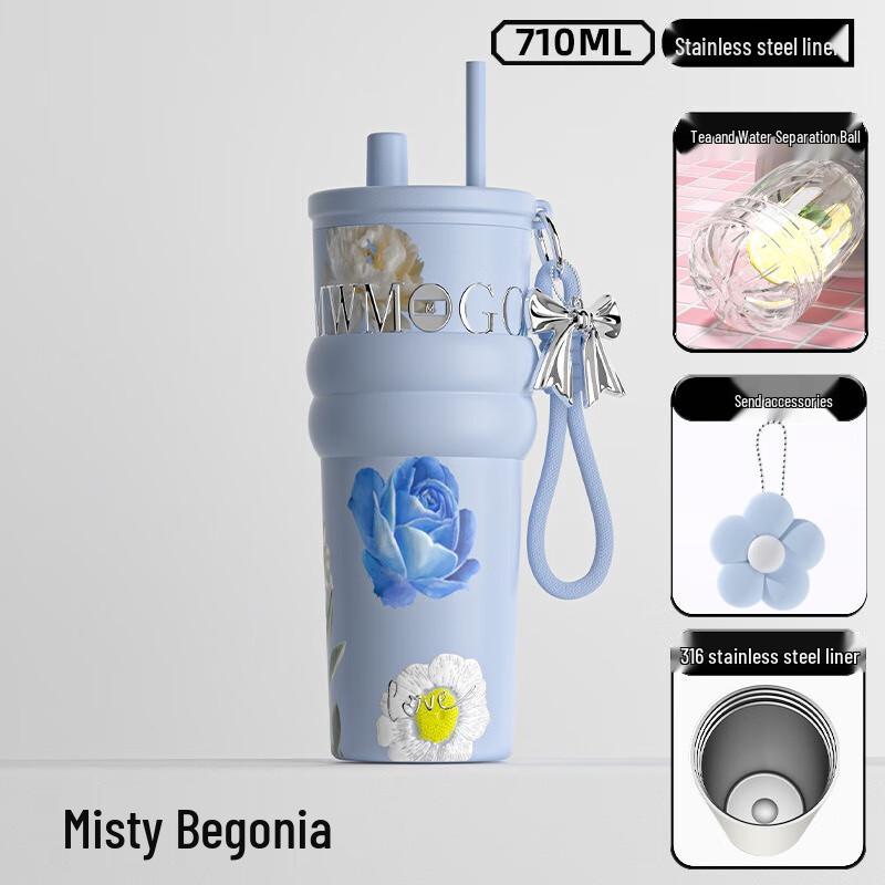 Fumaide Portable Double-Drink Straw Cup