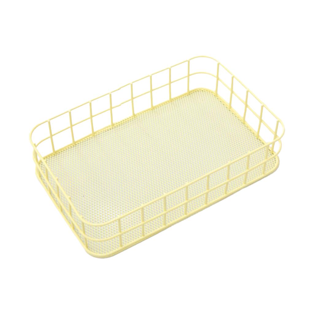 Cold Rolled Steel Storage Basket Nordic Geometric Cutout Desktop Organizer For Cosmetics Office Supplies Bathroom Vanity