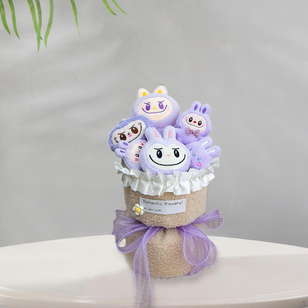 Plush Toy Doll Bouquet Cute Gift for Mother Day Anniversaries Festival Coffee