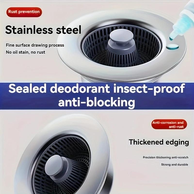 Bucătărie chiuvetă scurgere sita din oțel inoxidabil Pop Up chiuvetă dop anti-blocare chiuvetă alimente Catcher coș miros filtru chiuvetă dop