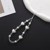 New Heart-Shaped Beaded Phone Chain, Wooden Heart Accessory, Anti-Drop and Anti-Loss Phone Case Pendant, Wristband