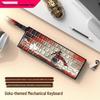 Wireless Bluetooth Tri-Mode 61-Key Compact Mechanical Keyboard for E-Sports and Office with Silent Custom PBT Keys