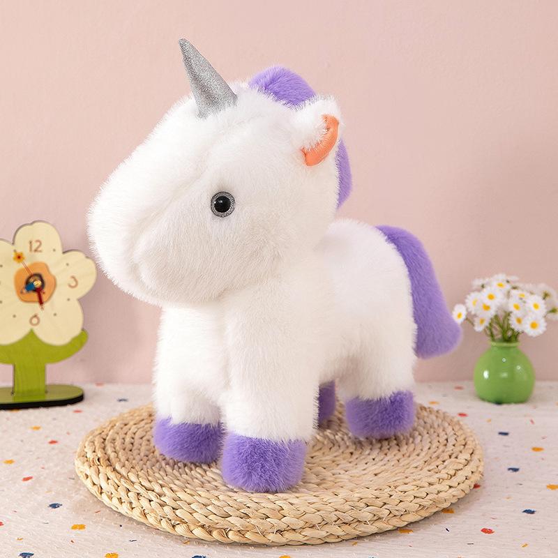 New Cute Unicorn Doll Plush Toy Pony Doll Girl Comforting Rag Doll Birthday Gift