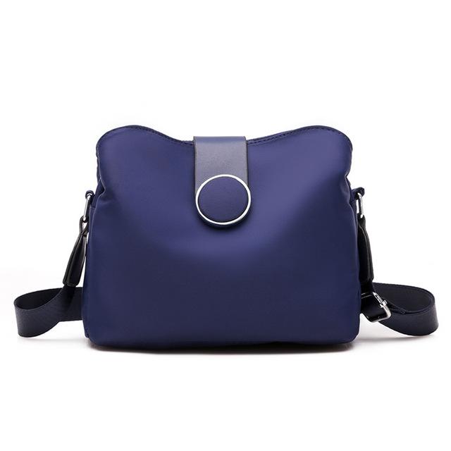 

Yogodlns Simple Nylon Shoulder Bag Women Leisure Waterproof Messenger Bag Shopping Lady Handbag Travel Light Small Bag Purse sac 22x11x18cm