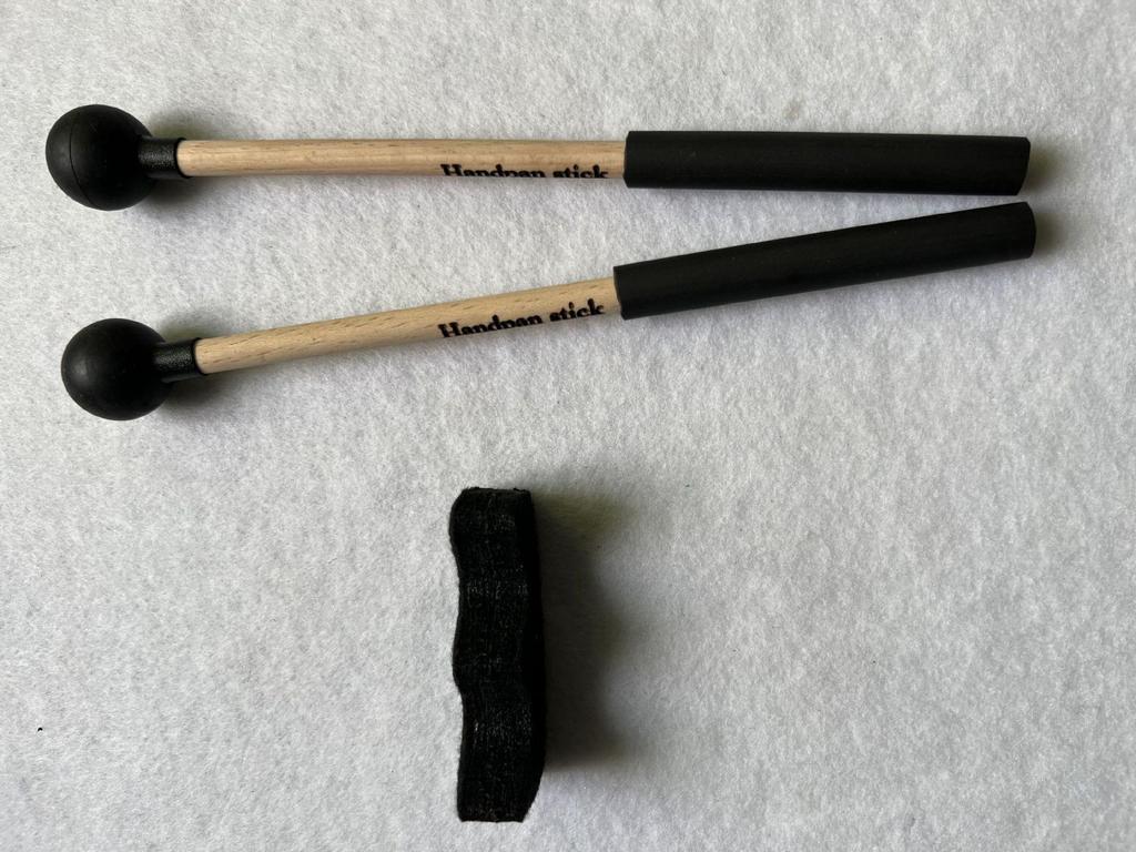 Ethereal Drumsticks Set: 2-Piece Non-Slip Wooden Handles with Rubber Hammer Heads for Ethereal Drum