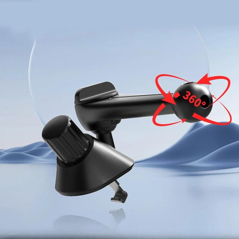 Universal Air Vent Clip Phone Holder 17mm Ball Head Car Mount Base Anti Shake Secure Mount for and Calls чёрный