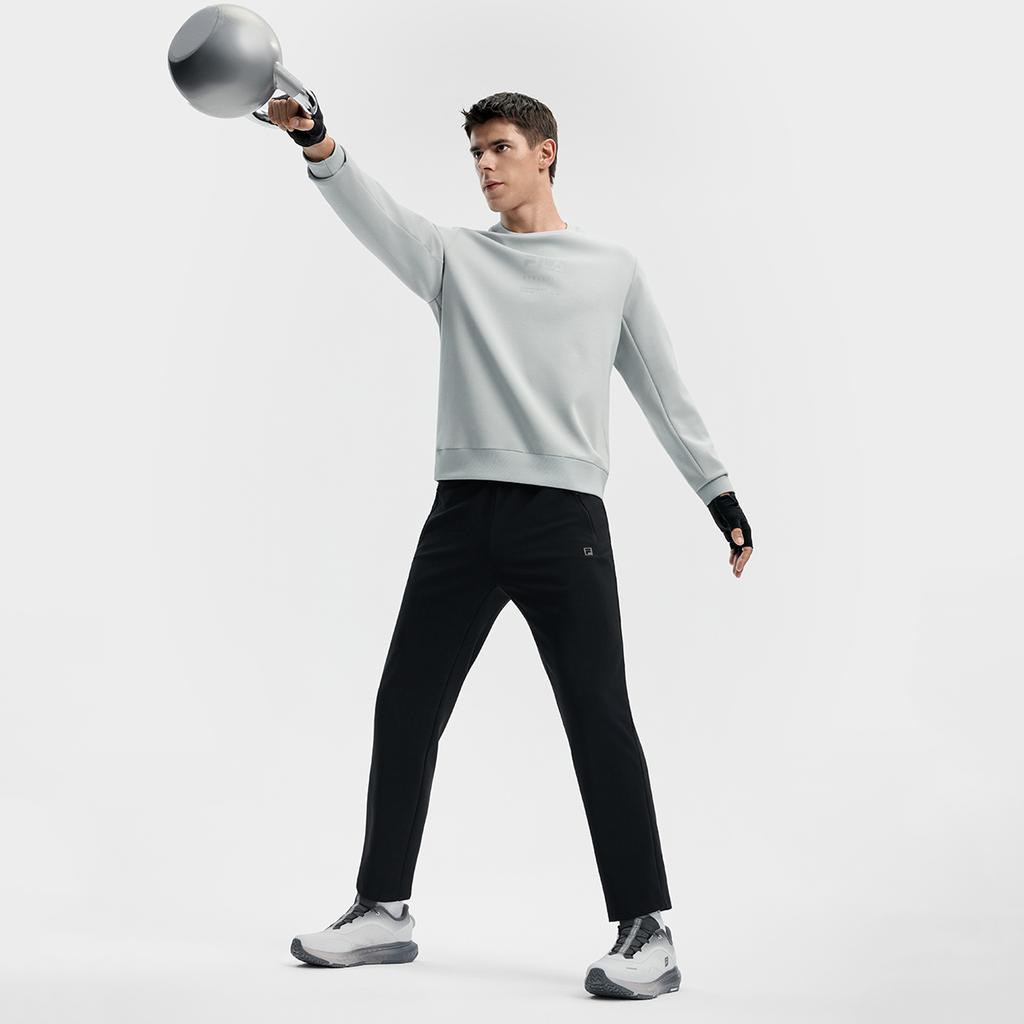 Fila Fitness Series Fashion Simple Casual Sports Training Loose Pullover Sweatshirt Men Sweatshirt A11M541217FMG