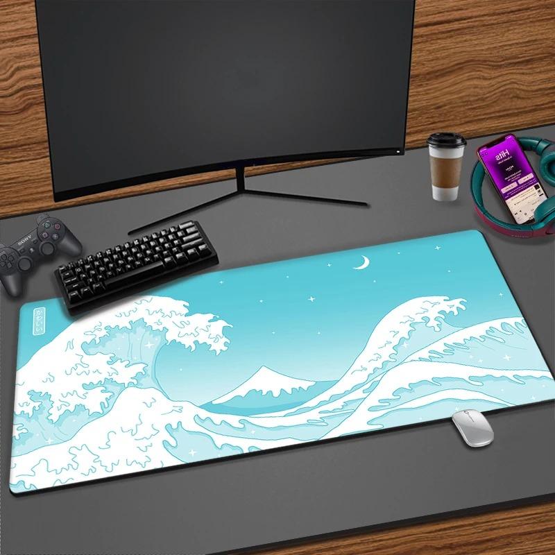 Japanese Pink Sakura Mouse Pad Gaming Office Fuji Cherry Blossom Mousepad XXL Keyboard Mat Non-Slip Laptop Computer Desk Carpet