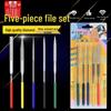 5-Piece High-Quality Electroplated Diamond Alloy Files Set (3x140, 4x160, 5x180)