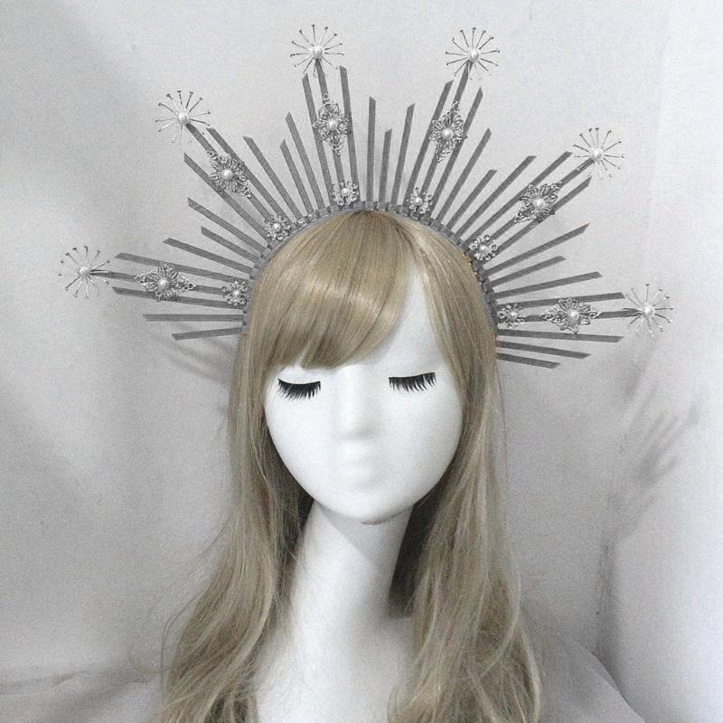 Bentiță Coroană Tiara Kituri Artizanat Handmade Piesa Coroană Costum Femei Bentiță Păr