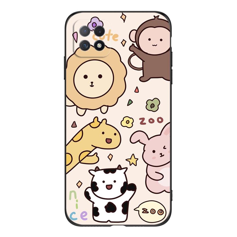 Für OPPO A73 5G Hülle 6,5 Zoll Handy-Rückseite Für OPPOA73 5G CPH2161 Bumper A 73 Fundas schwarze TPU-Hülle niedlich lustig