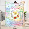 Vintage 1936 Anniversary Greetings Flannel Blanket-Soft and Suitable for Sofas,Beds,Offices,Travel,All Seasons,Great Gift for Holidays and Birthdays.