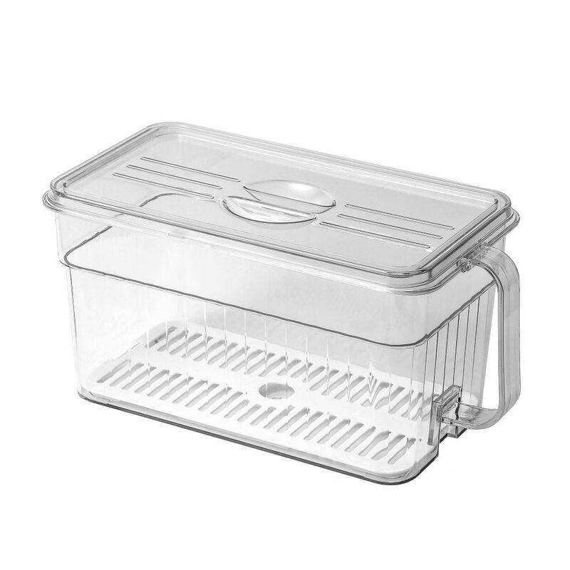 ZISIZ Refrigerator Storage Box with Drain Basket
