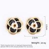 Women's Light Luxury Design Elegant Vintage Oil Drop Camellia Earrings Fashionable And Versatile Niche Design Earrings