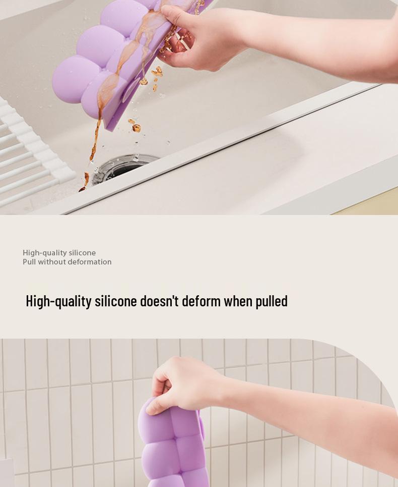 Dopamine Silicone Splash Guard: Waterproof, Easy-to-Clean Sink Edge Barrier for Kitchen and Bathroom.