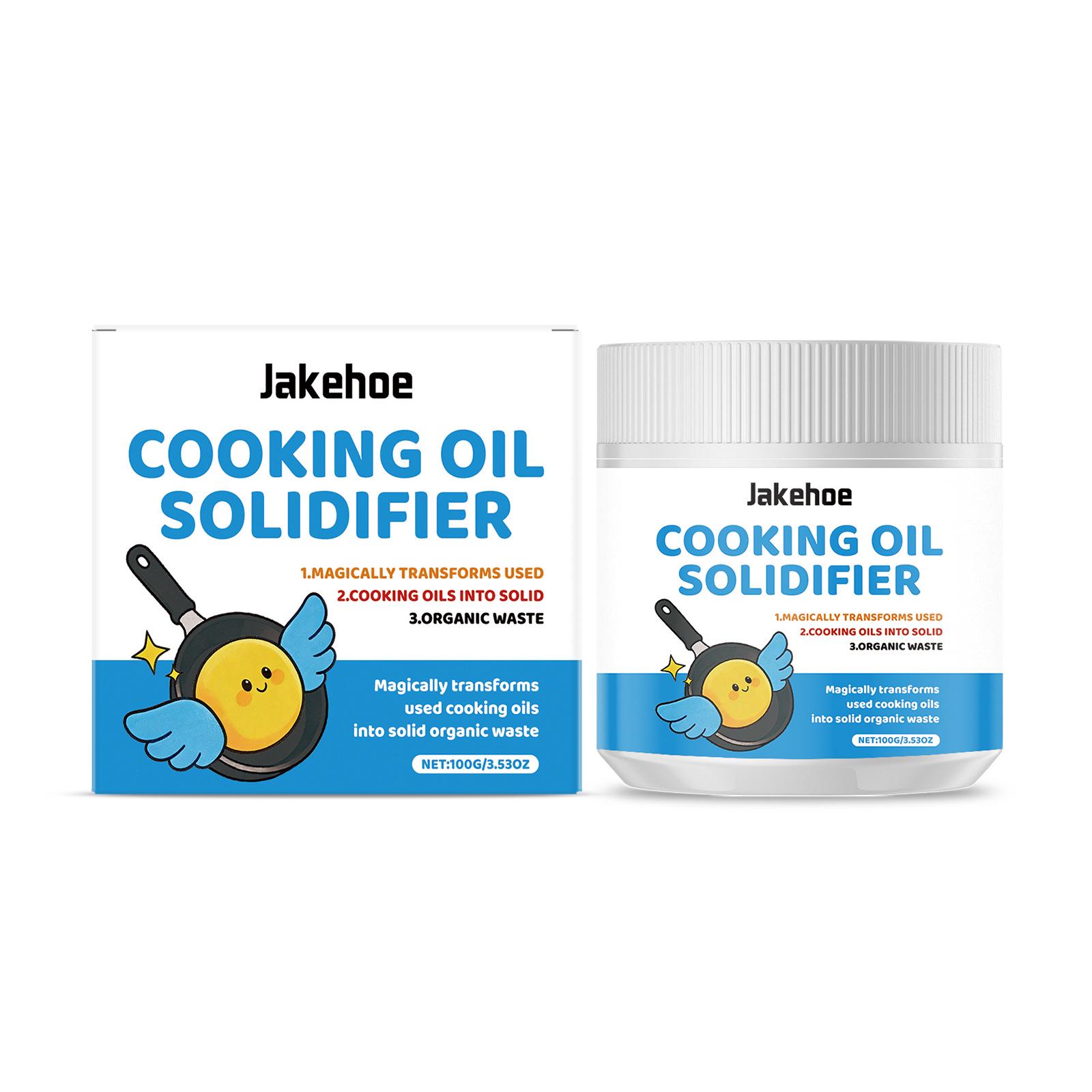 

JAKEHOE Oil Solidifier: Easily Solidifies Kitchen Waste Oils with Non-Irritating Formula for Easy Cleanup