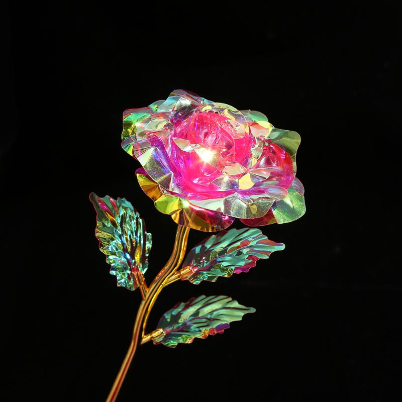 

Romantic Foil Rose Artificial Flower for Valentines Day Unique Love Gift for Her Wedding Engagement Birthday Decor рожевий