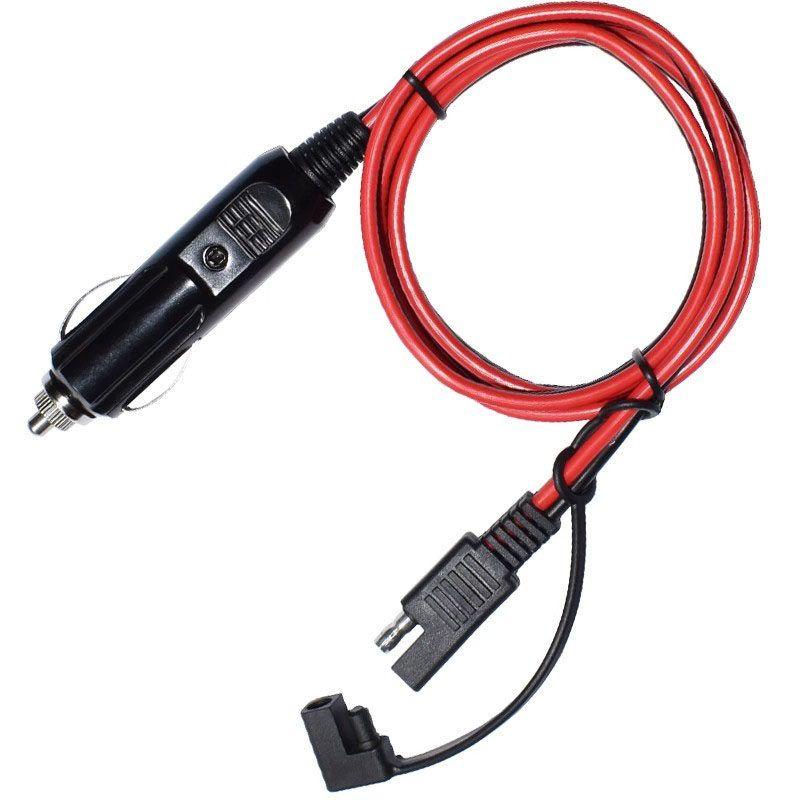 Vehicle Air Pump Connecting Line Cigarette Lighter to SAE Extension Line Vehicle Air Pump Socket Wire High Power Battery