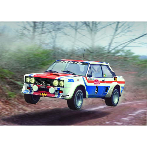 Italeri 1/24 Scale Fiat 131 Abarth 1977 Sanremo Rally Winner Plastic Model Kit (IT3621) with Japanese Instructions
