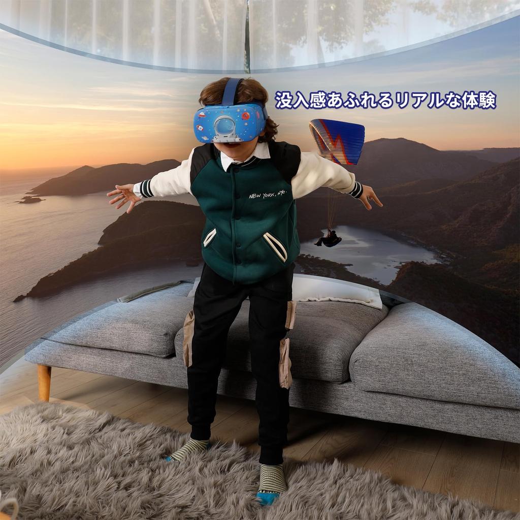 DESTEK V5 VR Goggles for Smartphones Perfect Gift for Exploring the Unknown HD Virtual Reality Headset with Blue Light Cut and Focus Adjustment (for