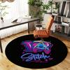 1pc Love Stitch Round Chair Mat Office Area Rug - Non-Slip, Floor Mat for Office, Bedroom, Ideal Home Decor Gift P0105045
