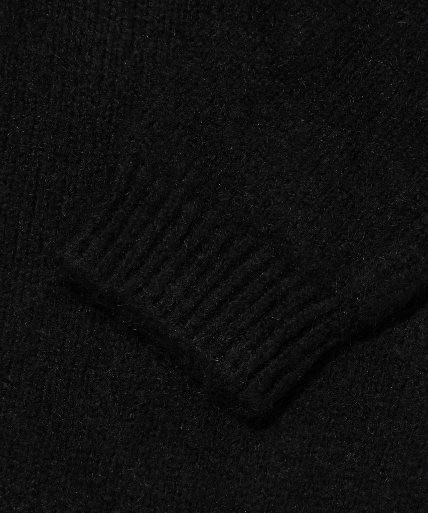Analog Mood (Unisex) Wool Round Back Knit Cardigan (Black)