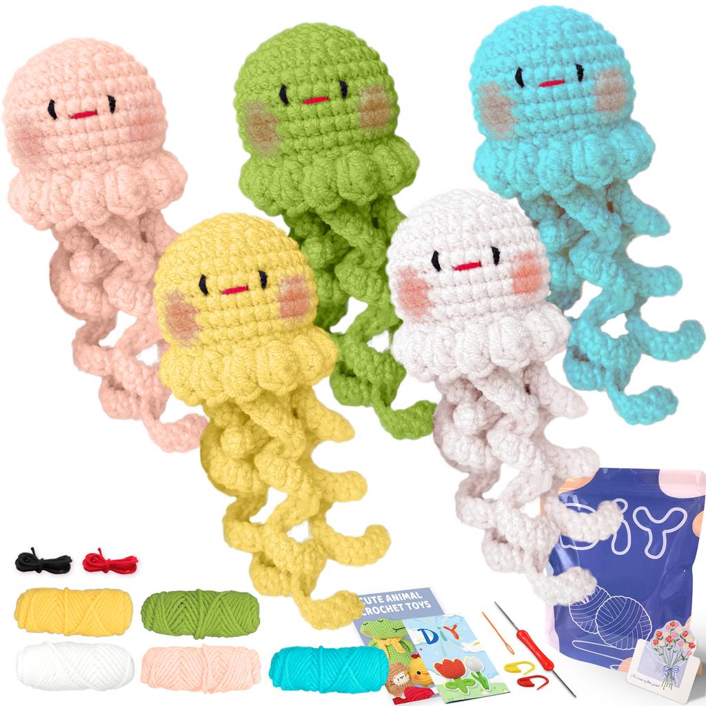 Kit da uncinetto Animal sery per principianti Set iniziale all'uncinetto, Kit da uncinetto fai-da-te per principianti, Kit per uncinetto e maglia passo dopo passo