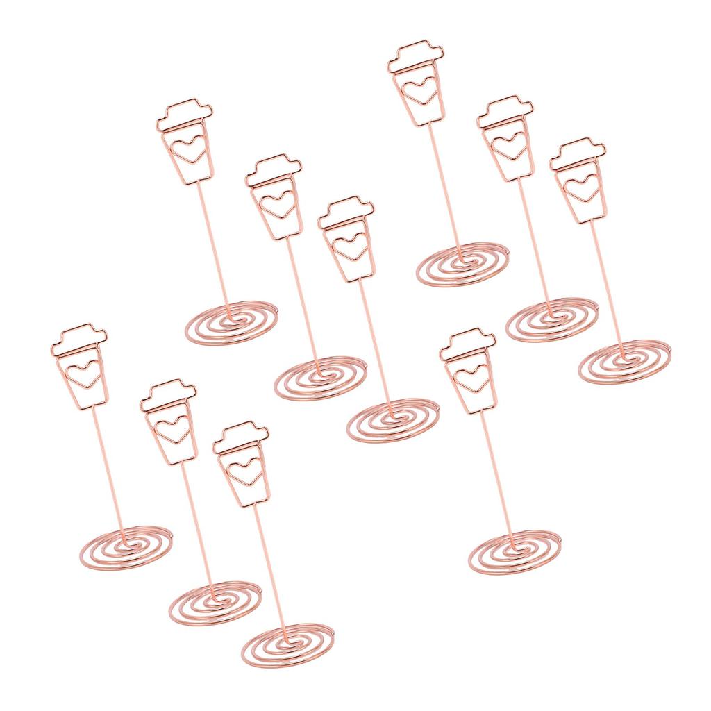 10Pcs Table Card Holder Reusable Metal Iron Place Stands Display Clips for Weddings Events Restaurants Parties