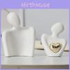 Couple Hug Ceramic Love Statue Mini Hugging Sculpture Romantic Figurine Lover