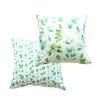 2 Pcs Green Plant Printing Outdoor Waterproof Throw Pillow Covers Decor Garden Cushion for Patio Tent Balcony Pillowcase 45*45cm