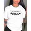 Women's Fashion Trend Graduate Congratulations Letter Print Crew Neck Short Sleeve T-Shirt, Simple Casual Sporty Tee,