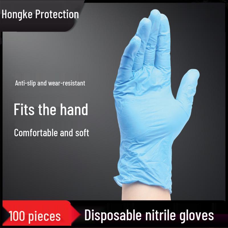 Boxed Durable Disposable Nitrile Gloves - Powder-Free, Food Grade, High Elasticity, Perfect for Housework.