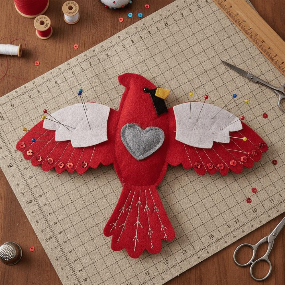 Compact Bird-shaped Felt Sewing Organizer Felt Bird Needle Thread Organizer Craft Enthusiasts