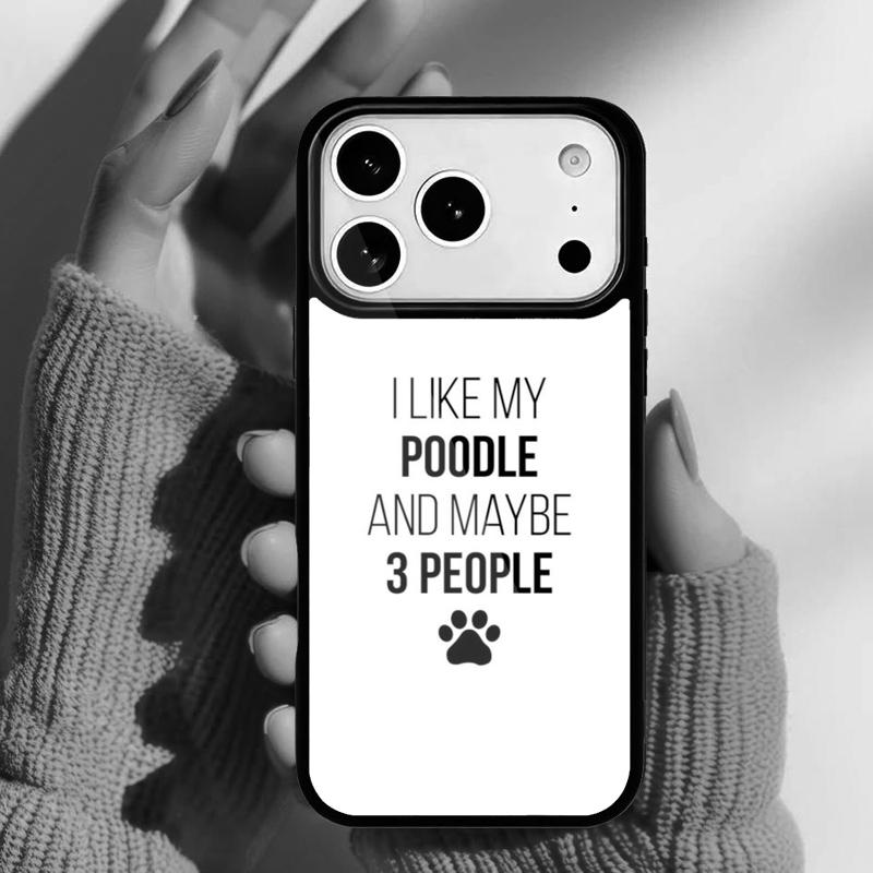 Life Is Better With A Poodle Silhouette Phone Case for iPhone 17 16 15 14 13 Pro Max Back Cover for 12 11 Pro Coque
