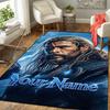 Custom 1Pc Custom Thor Superhero Poster Flannel Personalized Rug Non Slip Floor Mat Soft Carpet for Living Bedroom Office Home Decor Gift
