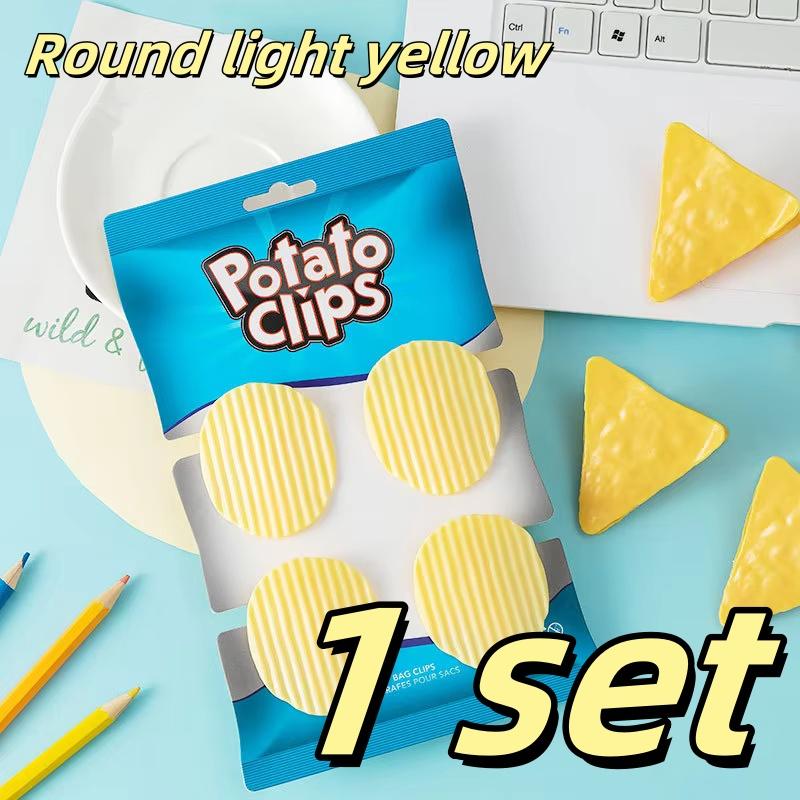 1 Set Creative Simulation Modeling Potato Clip Food Bag Clip Versatile Fresh-Keeping Sealed Snack Bags Bills Kitchen Accessory