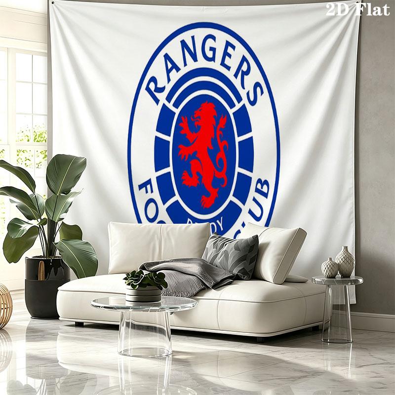 Rangers FC Wall tapestry, aesthetic printed fabric blanket, suitable for bedroom, living room, and home decor.