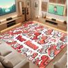 Alfombra de Terciopelo de Cristal Suave con Tema de Dinosaurios, Impresión Personalizada de Nombre y Texto, Alfombra de Suelo Antideslizante para Dormitorio Sala de Estar