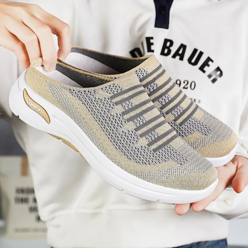 Shoes women's 2025 spring new women's flying woven bag head slippers outer wear temu single shoes casual women's shoes 2025
