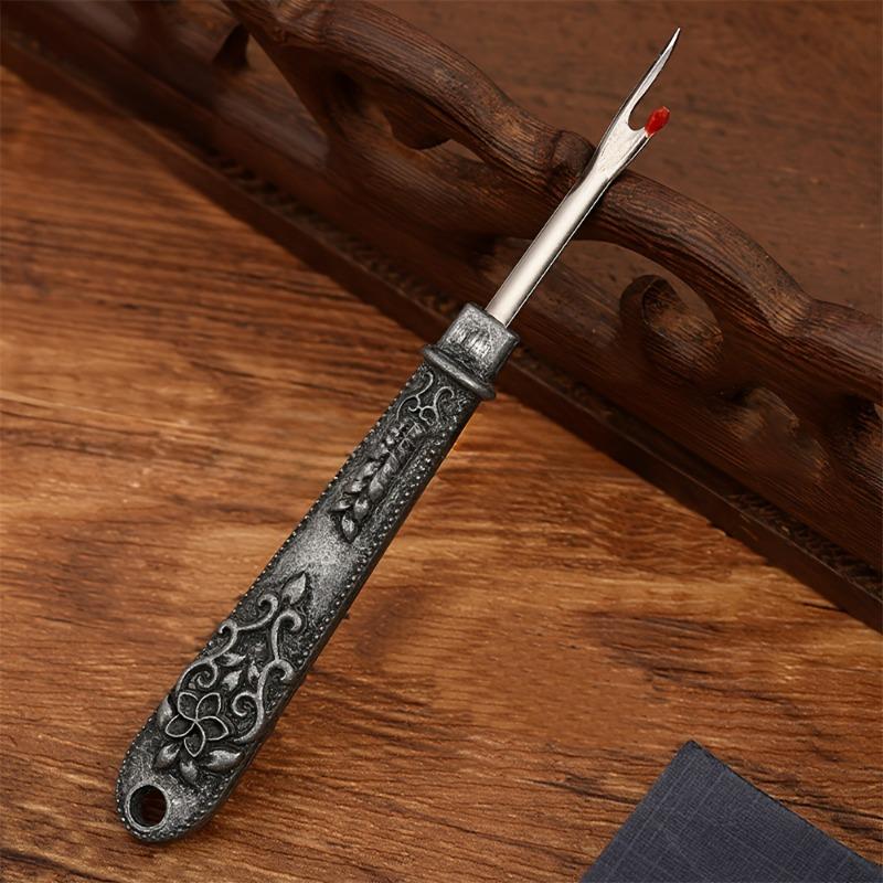 Mini Small Thread Remover Retro Metal Thread Remover Cross Stitch Embroidery Thread Picker Open Button Eye Hole Household Portable