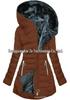Mid-Length Slimming Hooded Jacket - Women's Thickened Cotton with Velvet Lining