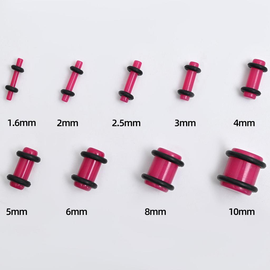 Acrylic Heart & Triangle Ear Plugs – Colorful Piercing Jewelry In Multiple Sizes