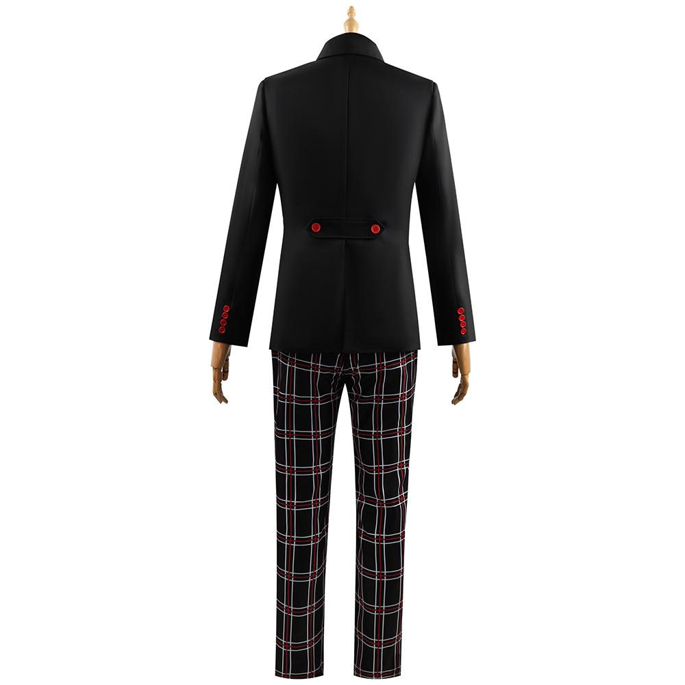 Game Persona 5 Ren Amamiya Akira Kurusu Kostum Cosplay Men's School Uniform Unisex Halloween Suit Coat Party Black Uniform Set