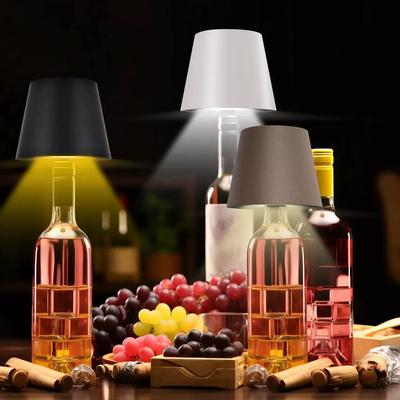 Kabellose Flaschenlampe 3-Farben Touch-Steuerung mit stufenloser Dimmung, Perfekte Passform für Weinflaschen, Ersetzt traditionelle Weinkorken